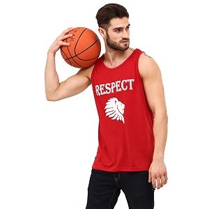LEOTUDE Men Cotton Printed Round Neck Sleeveless
