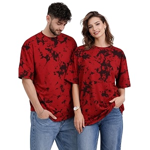 LEOTUDE Valentines Special Couple Matching Oversized Printed
