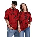 LEOTUDE Valentines Special Couple Matching Oversized Printed