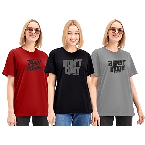 LEOTUDE Womens Boyfriend-Loose Fit Round Neck Half