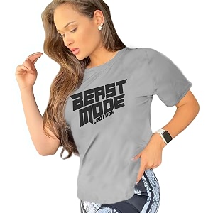 LEOTUDE Womens Boyfriend-Loose Fit Round Neck Half