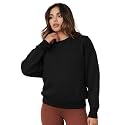 LEOTUDE Women39s Boyfriend-Loose Fit Round Neck Solid