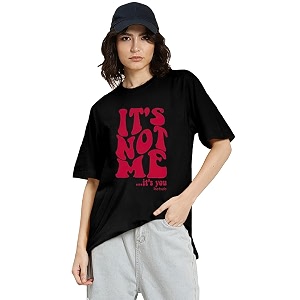 LEOTUDE Womens Oversized Cottonblend Half Sleeve T-Shirts