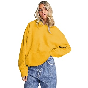 LEOTUDE Womens Oversized Loopknit Drop Shoulder Hooded