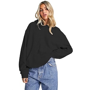 LEOTUDE Womens Oversized Loopknit Drop Shoulder Hooded