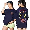 LEOTUDE Women39s Oversized Round Neck Cottonblend T-Shirts