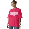 LEOTUDE Women Cottonblend Drop Shoulder Oversized Round