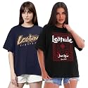 LEOTUDE Women Cottonblend Drop Shoulder Oversized Round