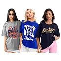 LEOTUDE Women Cottonblend Oversized Baggy Fit Half
