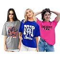 LEOTUDE Women Cottonblend Oversized Baggy Fit Half