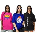 LEOTUDE Women Cottonblend Oversized Baggy Fit Half
