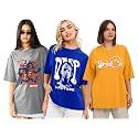 LEOTUDE Women Cottonblend Oversized Baggy Fit Half
