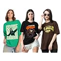 LEOTUDE Women Cottonblend Oversized Baggy Fit Half