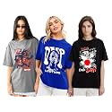 LEOTUDE Women Cottonblend Oversized Baggy Fit Half