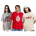 LEOTUDE Women Cottonblend Oversized Baggy Fit Half
