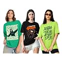 LEOTUDE Women Cottonblend Oversized Baggy Fit Half