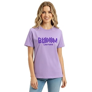 LEOTUDE Women Half Sleeve Loose Fit Cottonblend