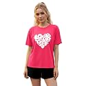 LEOTUDE Women Half Sleeve Loose Fit Cottonblend
