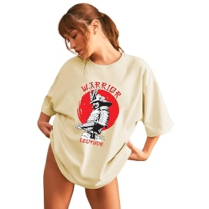 LEOTUDE Womens Short Sleeve with Round Neck