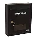 Lepose Letter Box for Home, Wall Mount Stand, Metal Wall Mount Shelf, Letter Box, Mail Box, Outdoor Mailboxes, Home Decor Items (Suggestion Box Black)
