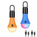 Lepro LED Rechargeable Camping Lantern with 7 RGBW Light Modes, 2Packs