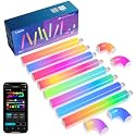 Lepro WL1 AI Smart RGB Wall Lights with LightBeats Music Sync, Personalized AI Lighting Designer, Voice Control Via App, Wi-Fi & Bluetooth LED Light Bars, 8 Pcs with 4 Corners
