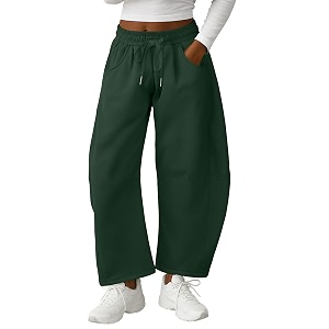 Lepunuo Barrel Sweatpants Women Casual Baggy Elastic
