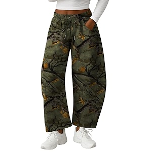 Lepunuo Barrel Sweatpants Women Casual Baggy Elastic