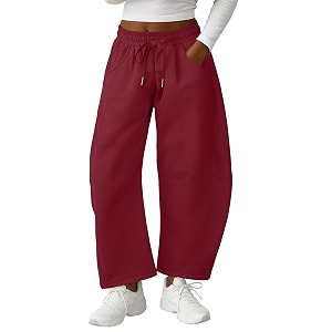 Lepunuo Barrel Sweatpants Women Casual Baggy Elastic