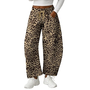 Lepunuo Barrel Sweatpants Women Casual Baggy Elastic