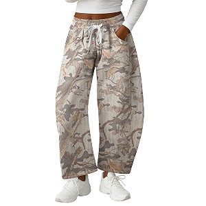Lepunuo Barrel Sweatpants Women Casual Baggy Elastic