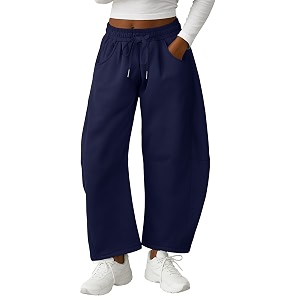 Lepunuo Barrel Sweatpants Women Casual Baggy Elastic