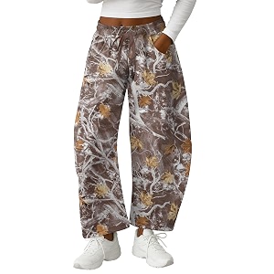 Lepunuo Barrel Sweatpants Women Casual Baggy Elastic