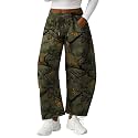 Lepunuo Barrel Sweatpants Women Casual Baggy Elastic