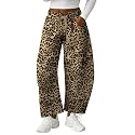Lepunuo Barrel Sweatpants Women Casual Baggy Elastic