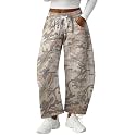 Lepunuo Barrel Sweatpants Women Casual Baggy Elastic