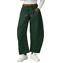 Lepunuo Barrel Sweatpants Women Casual Baggy Elastic