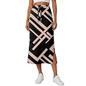 Lepunuo Women's High Waisted Sweat Maxi Skirt with Pockets Slit