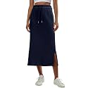 Lepunuo Women's High Waisted Sweat Maxi Skirt with Pockets Slit