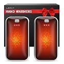 Lerat Hand Warmers Rechargeable 2 Pack, Portable Electric Hand Warmer Max 131℉, Reusable Slim Pocket Heater Handwarmers, Gifts for Men, Women, Outdoor, Golf, Camping, Hunting Essentials