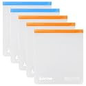 Lerine 5 Pack Reusable 2 Gallon Freezer Bags Dishwasher Safe