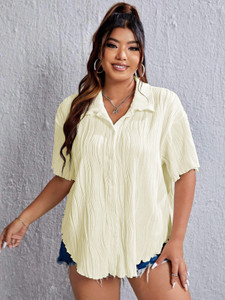 Leriya Fashion Casual Self Design Women Yellow