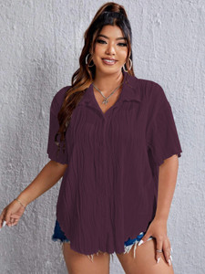 Leriya Fashion Casual Self Design Women Purple