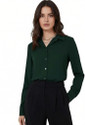 Leriya Fashion Casual Solid Women Green Top