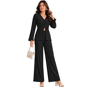 leriya fashion co ord set for women stylish  lycra jacquard cord set for women  relaxed fit v-neck full sleeve stretch fabric  casual travel office everyday coord outfit for woman  dress for woman