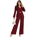 Leriya Fashion Co Ord Set for Women Stylish | Lycra Jacquard Cord Set for Women | Relaxed Fit V-Neck Full Sleeve Stretch Fabric | Casual Travel Office Everyday Coord Outfit for Woman | Dress for Woman