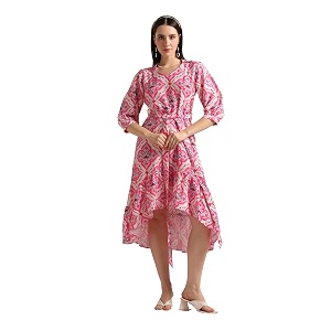 Leriya Fashion Dresses for Women Crepe Abstract