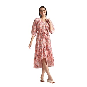 Leriya Fashion Dresses for Women Crepe Abstract