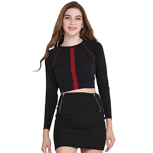Leriya Fashion Long Sleeve Crop Top Cropped