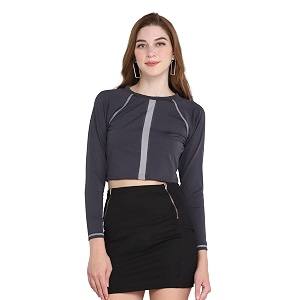 Leriya Fashion Long Sleeve Crop Top Cropped